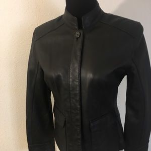 100% Genuine black leather jacket/Massimo brand❣️
